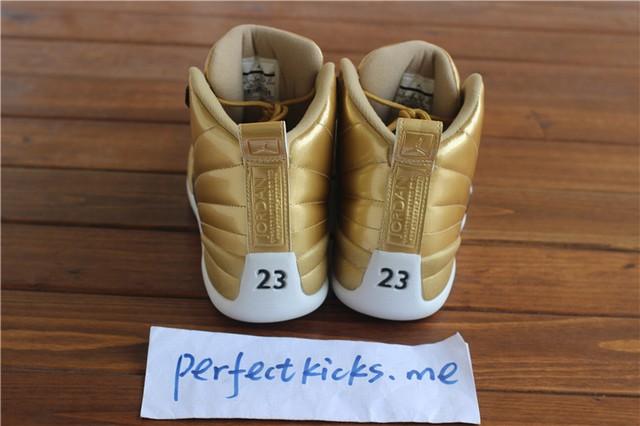 Authentic Air Jordan 12 Gold Pinnacle